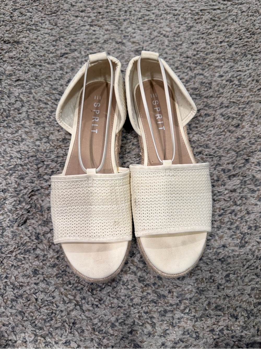 Esprit Women's Cream Woven Open-Toe Sandals